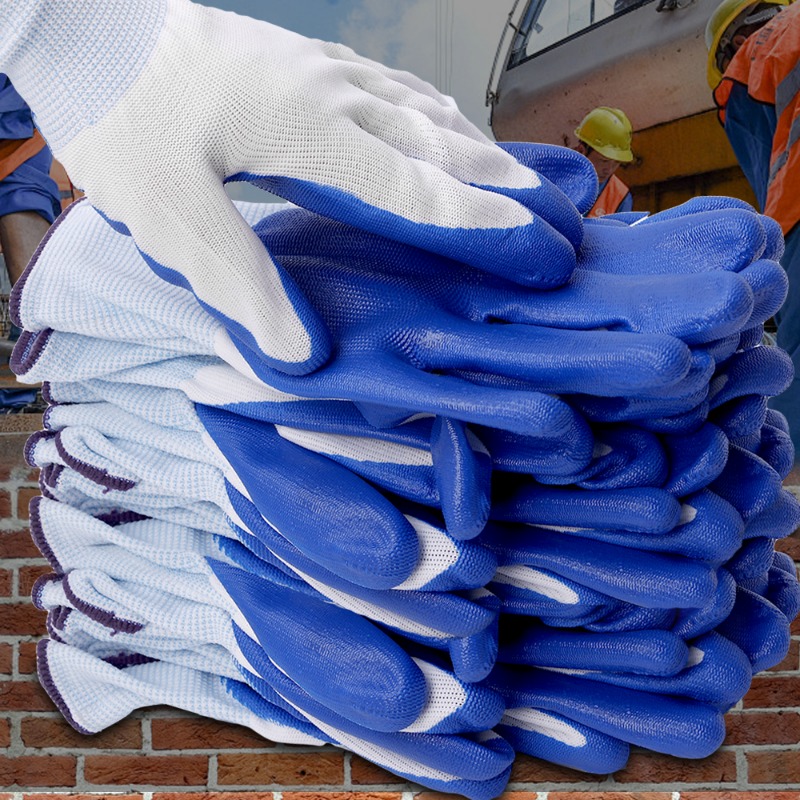 1/12pair Working Gloves Premiu - Nitrile Mechanic Glove recension och pris