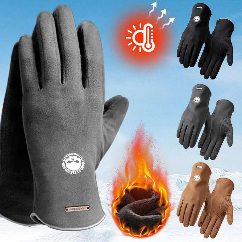 2pc Man Winter Warm Gloves For - Leather Driving Glove recension och pris