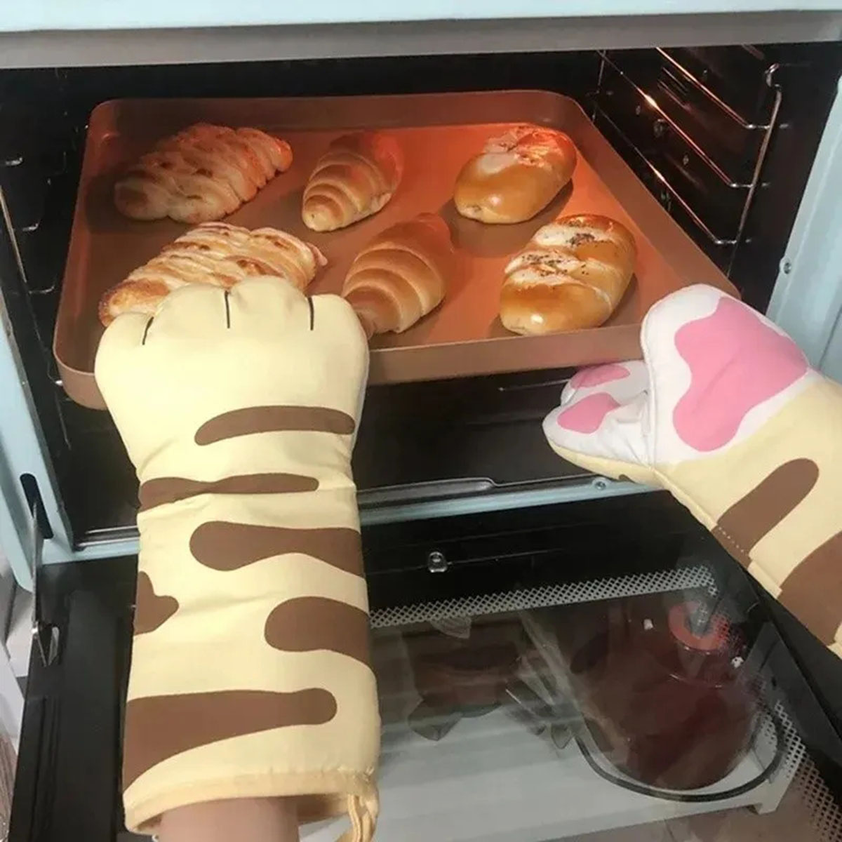 Microwave Long Cotton Gloves C - Oven Mitt Silicone recension och pris