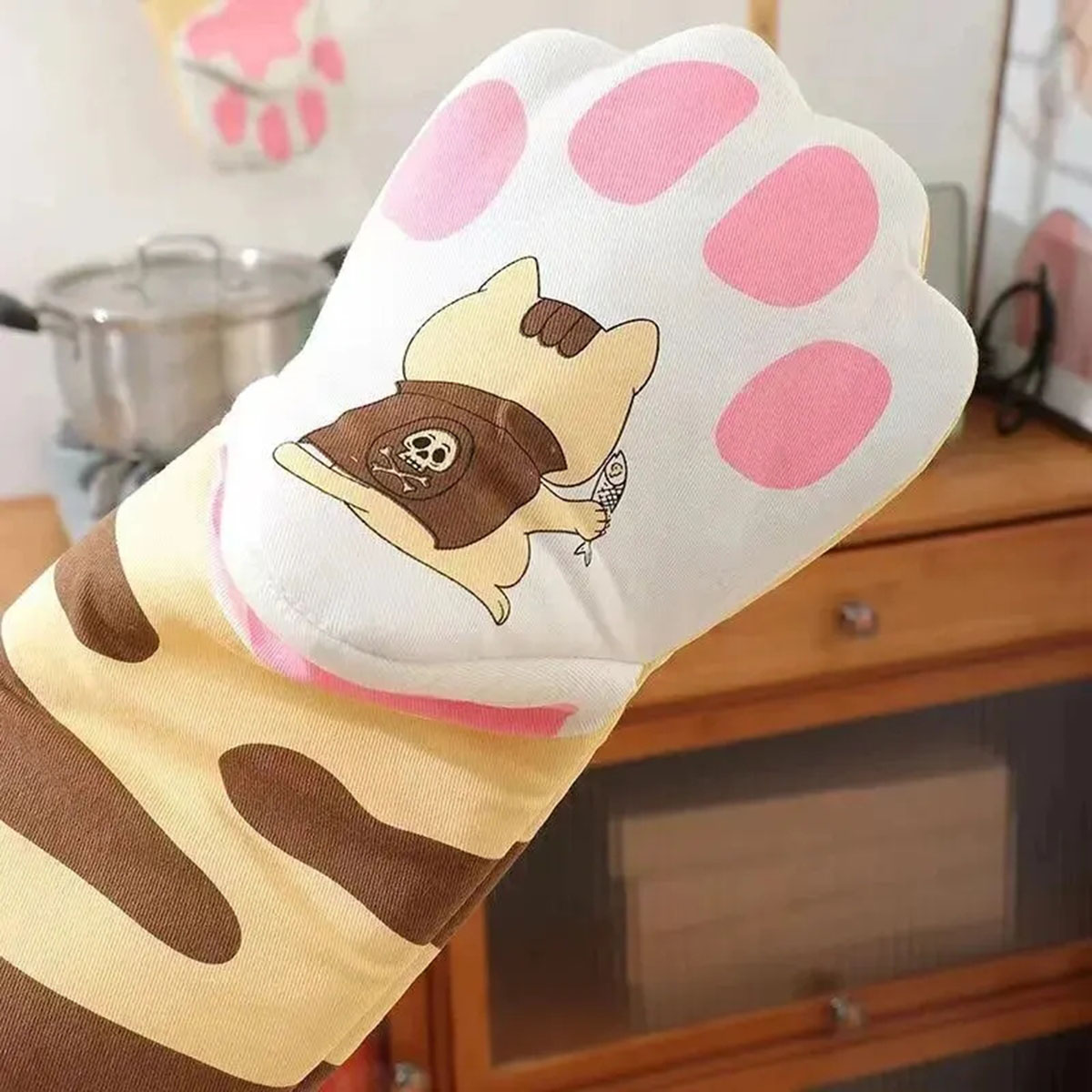 Microwave Long Cotton Gloves C - Oven Mitt Silicone recension och pris
