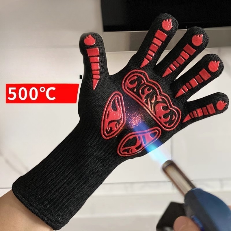 500°C Heat Resistant Oven Glov - Oven Mitt Silicone recension och pris
