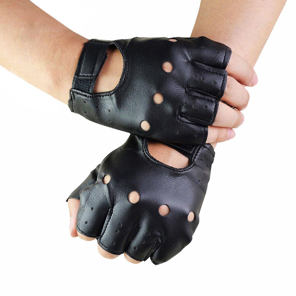 Punk Fingerless Gloves PU Leat - Workout Glove Gym recension och pris