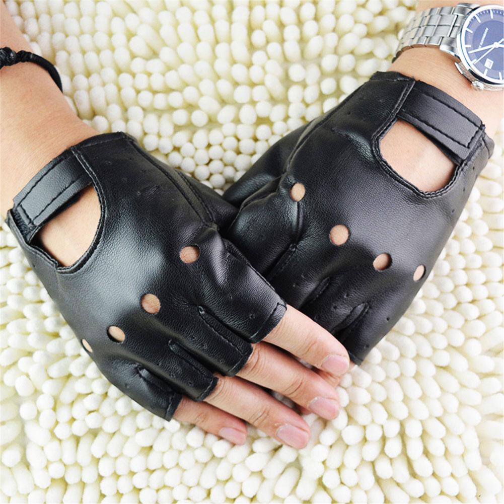Punk Fingerless Gloves PU Leat - Workout Glove Gym recension och pris