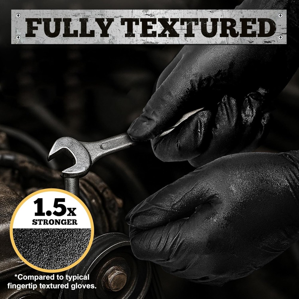 Heavy Duty Black Nitrile Glove - Nitrile Mechanic Glove recension och pris