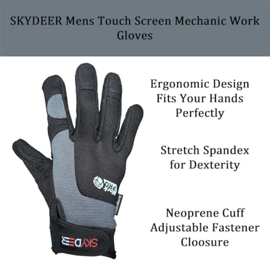 Touch Screen Leather Work Glov - Work Glove Impact recension och pris