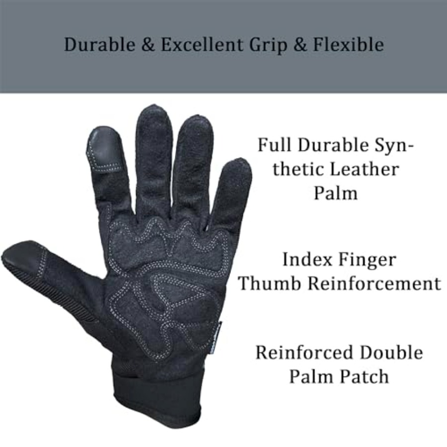 Touch Screen Leather Work Glov - Work Glove Impact recension och pris