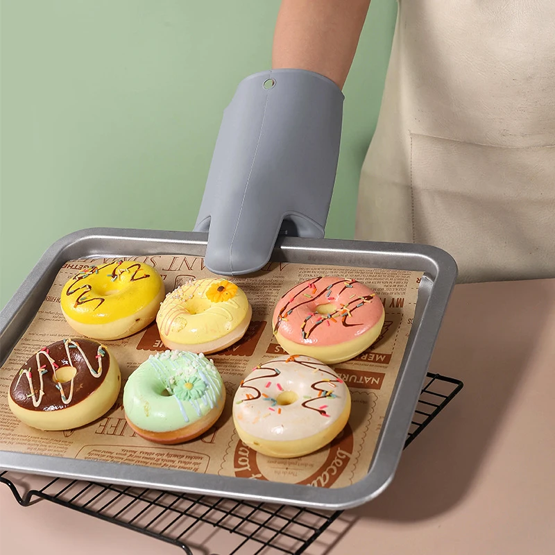1/2Pcs Long Thickened Oven Glo - Oven Mitt Silicone recension och pris