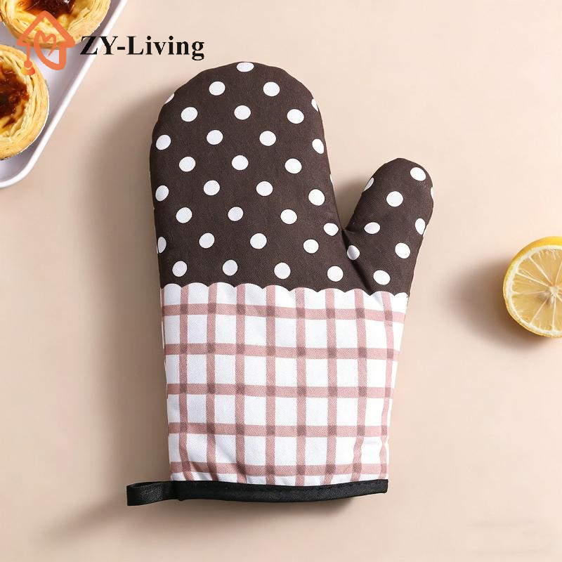 1Pcs Thickened Plaid Microwave - Oven Mitt Silicone recension och pris