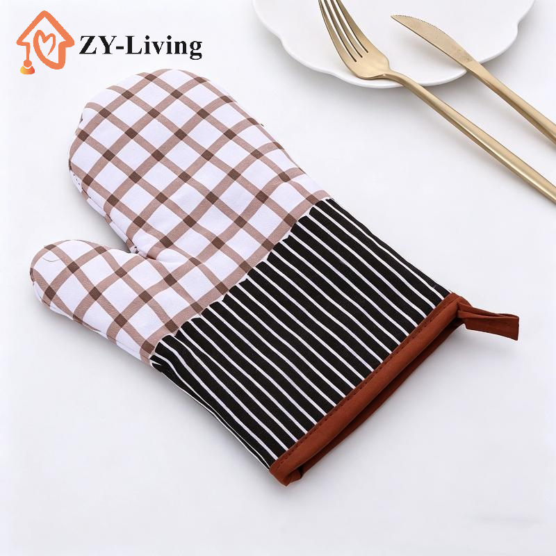1Pcs Thickened Plaid Microwave - Oven Mitt Silicone recension och pris