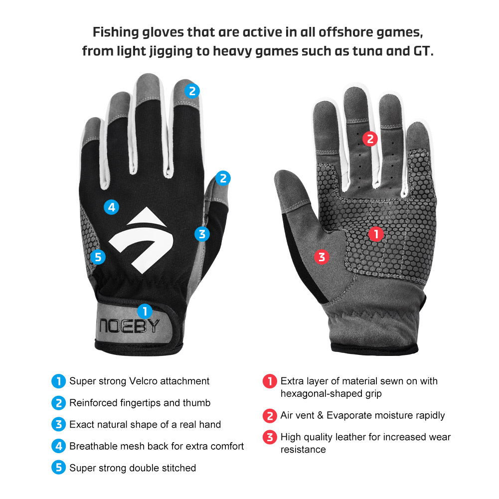 NOEBY Fishing Gloves Non-slip  - Cut Resistant Glove recension och pris