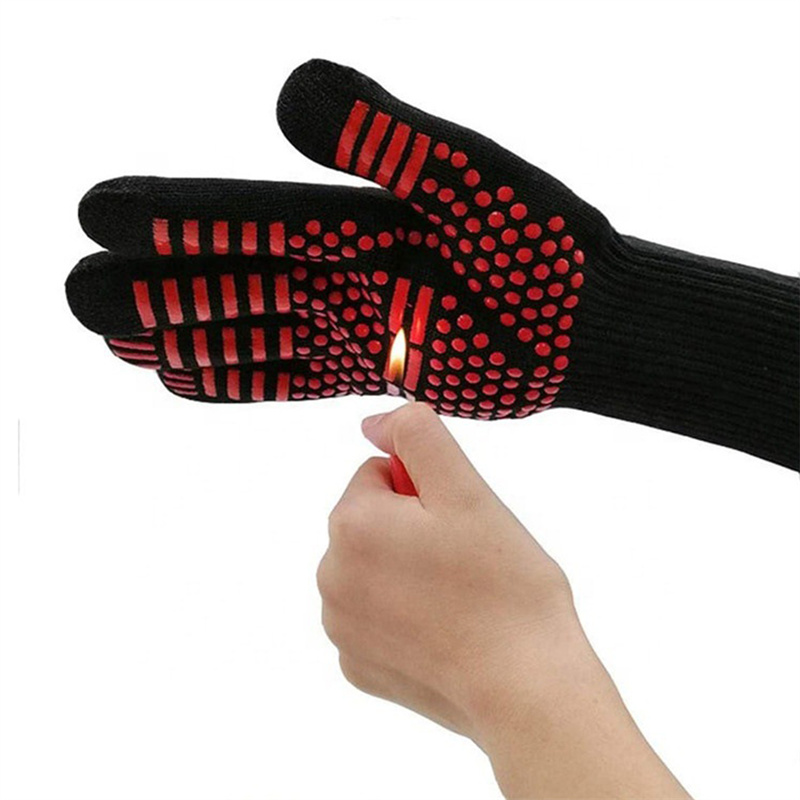 1PC Gloves 800 Degrees Firepro - Oven Mitt Silicone recension och pris