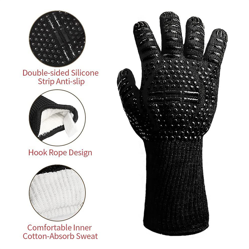 1PC Gloves 800 Degrees Firepro - Oven Mitt Silicone recension och pris