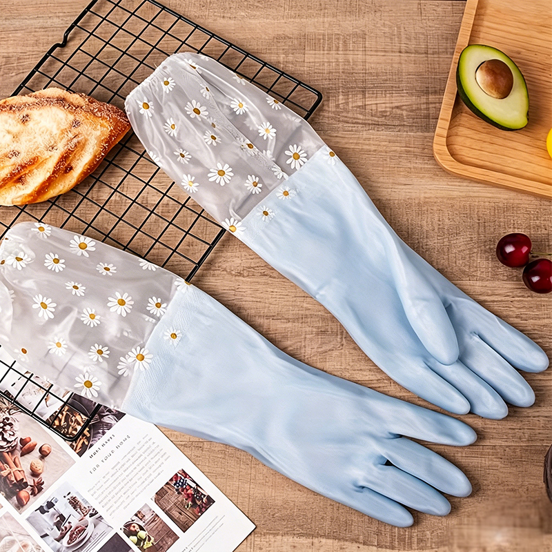 A Pair of New Long-Sleeved Rub - Dish Glove Rubber recension och pris