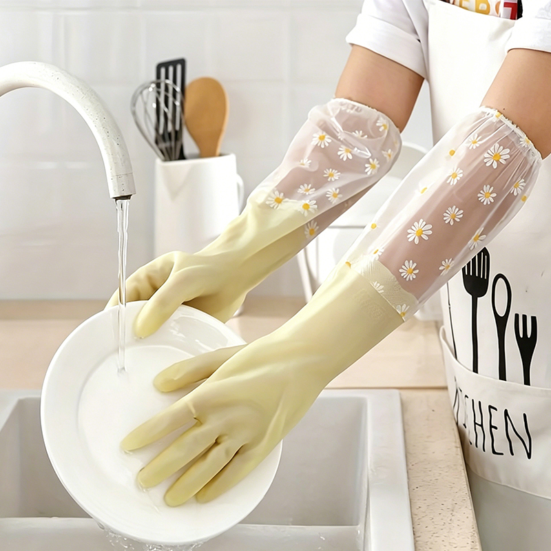 A Pair of New Long-Sleeved Rub - Dish Glove Rubber recension och pris