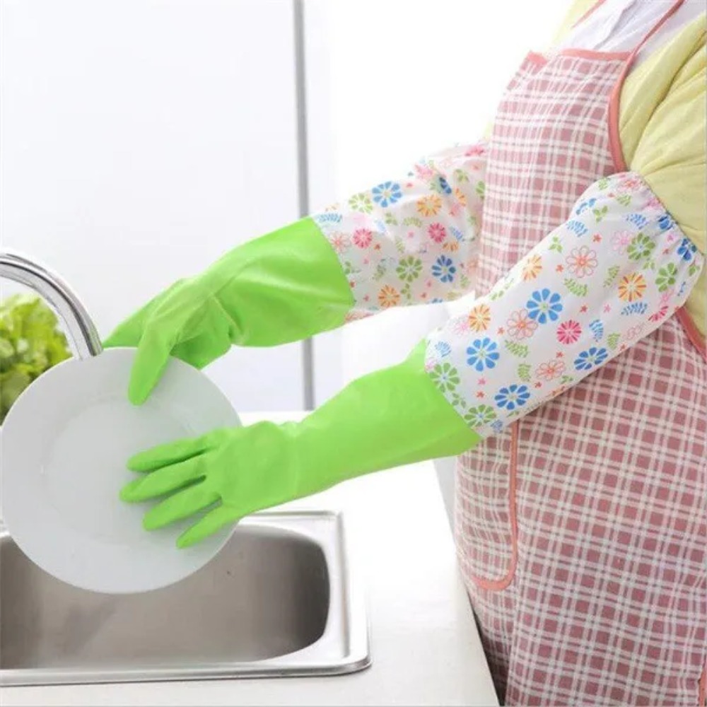 Cartoon Print Long Rubber Glov - Dish Glove Rubber recension och pris