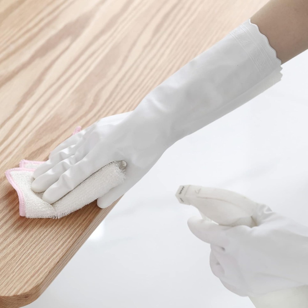 3 Pairs Non-Slip Waterproof Ki - Rubber Glove Cleaning recension och pris